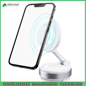 Sikiwind Magnetic Vacuum Car Mount Phone Holder 360  Rotatable Vacuum Adsorption Car Phone Mount Vacuum Suction Cup Car Phone Stand Fit for for for for for iPhone 16/15/14/13/12 Plus Pro Max Mini
