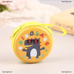 [COD] Springhooe กระเป๋าใส่เหรียญทรงกลมลายไดโนเสาร์น่ารักกระเป๋าสตางค์มีซิปกระเป๋าเก็บหูฟังสำหรับเด็กผู้ชายเด็กผู้หญิง