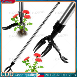 Weeder rooter manual no-bending rooting shovel clip long handle sturdy vertical weeding tool