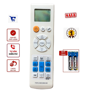Điều khiển máy lạnh Samsung nút xanh hàng tốt - Tặng kèm pin hàng loại tốt - Remote điều hòa Samsung
