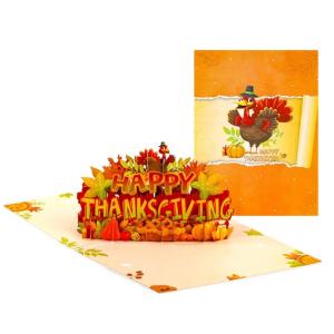 Foldable 3D Thanksgiving Greeting Cards Ideal for Expressing Gratitude and Gift Giving