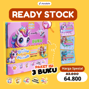 Buku Belajar Membaca Seri Buku Anak Pintar 1 Paket isi 3 buku Belajar Cepat Bisa Membaca Menulis dan Berhitung Metode Montesorri Full Color - Kubusmedia