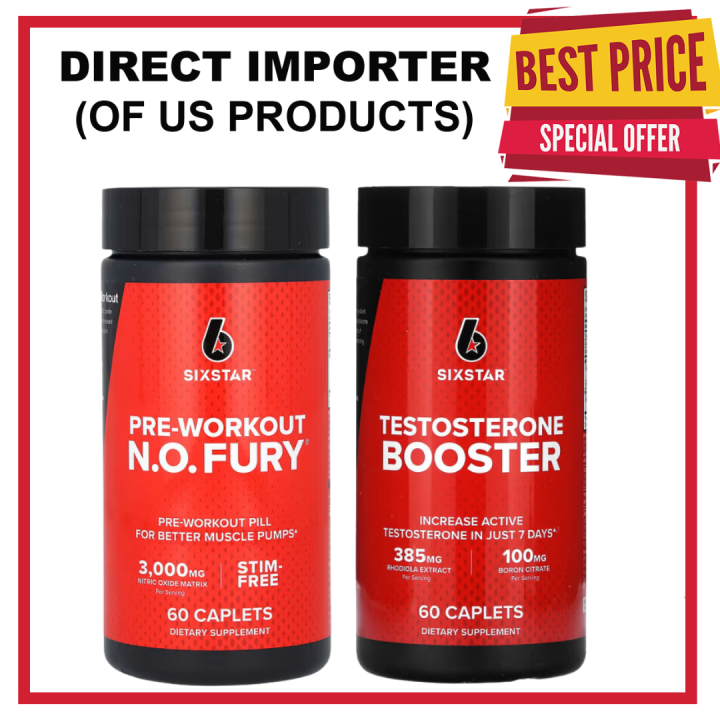 Six Star, Elite Series, Testosterone Booster, 60 Caplets / Pre Workout