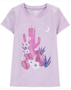 Oshkosh Cactus Tee Shirt Top Girls Short Sleeve size 10