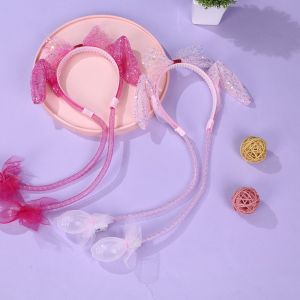 Đồ chơi cài / bờm tai thỏ cử động phát sáng tai thỏ giật giật siêu đáng yêu
