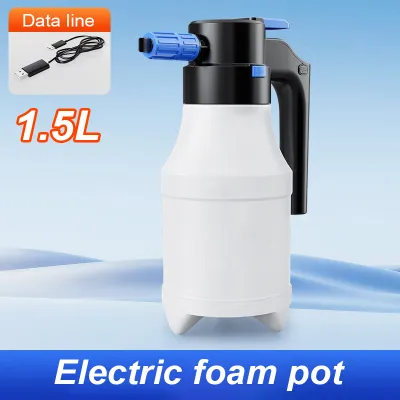 Car Wash Foam Sprayer Electric Foam Sprayer Snow Wash Electric Pump Sprayer High Pressure Bottle 2L Spray Gun Penyembur Air Sabun Kereta Berbuih