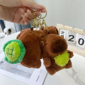 OUTOPEAN คาปิบารา จี้พวงกุญแจ การ์ตูน หมุน ที่ห้อยกุญแจโลมาในน้ำ น่ารัก ปีกเต่าจิตเตอร์บัคผึ้ง จี้ตุ๊กตา ของตกแต่งแขวนกระเป๋า