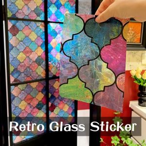 NOBLELUX 3D Pattern Window Privacy Film Removable Static Cling Decorative Glass Film Rose Floral Window Static Cling Film Home Bedroom Decor