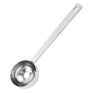 Long Espresso Coffee Sugar Powder Stainless Steel Kitchen Measuring Spoon Scoop With Scale 15ml 30ml