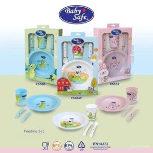 Baby Safe 4 Pcs Meal Set FS64 / Tempat Makan Bayi / Perlengkapan Bayi
