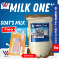1 kg MILK ONE Goat's milk replacer for Pets + Pet Milk Bottle set DOG MILK REPLACEMENT FOR PUPPIES DOG MILK REPLACER. 