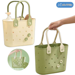 MLADEN Simple Storage Bathroom Basket Household Portable Hollow Drain Storage Basket Student Dormitory Bathing Basket