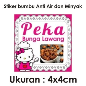 (P28-4x4cm) STIKER BUMBU | LABEL BUMBU | STIKER BUMBU DAPUR | NAMA BUMBU | STIKER WATERPROOF | STIKER TAHAN AIR DAN MINYAK