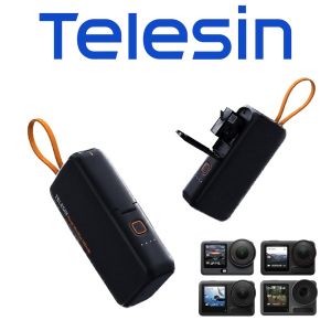 TELESIN 10000mAh Powerbank Battery Charger Storage Case for DJI Camera Osmo 360 II / Action 6 5 4 3 / Mobile Smartphone