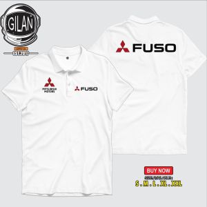 GILAN Polo Shirt Kaos Kerah Fuso Logo Mitsubishi Canter Mobil Truck CMIC Racing Otomotif