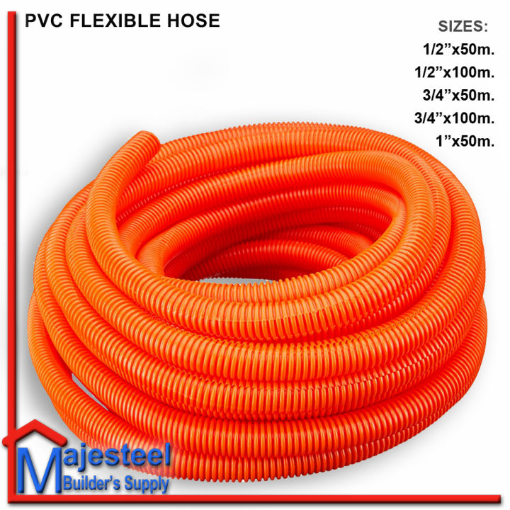 PVC Flexible Corrugated Electrical Hose 1/2''x50m. - SOLD PER ROLL  (Majesteel)