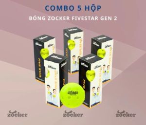 [Chính Hãng] Bóng Pickleball Zocker Five Star Gen 2 | Bóng Thi Đấu Siêu Bền Quỹ Đạo Bay Ổn Định Đạt Chuẩn USAPA