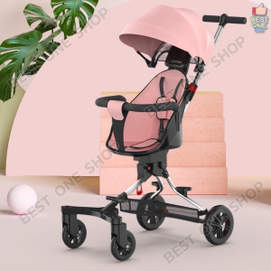 A229 รถเข็นเด็ก พับแล้วเล็กมาก เข็นหน้า-หลังได้ มีม่านบังแดด รถเข็นเด็กพับได้ ล้อหมุนได้ 360° เบาะนั่งใหญ่ ล้อมีเบรค มีโช๊ค