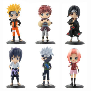Naruto Shippuden: Set of 6 Q-Posket Anime Action Figure  (15 cm High)