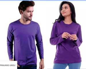 ( BISA COD ) Kaos Polos Panjang Soft Katun Combed 30s UNGU TUA / Kaos Polos Panjang Katun Premium Pria Wanita - Kaos Oblong Panjang Soft Katun Combed 30s / Kaos Polos Panjang Katun UNGU TUA / Kaos Polos Panjang Warna warni UNGU TUA