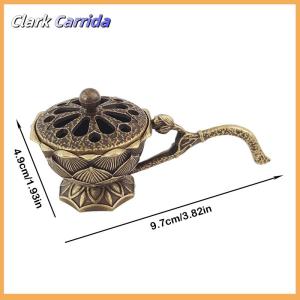 [Clark Carrida] Kim loại sen hương bát hương chủ với xử lý Yoga Thiền trang trí nội thất phong cách cổ xưa hợp Kim Hương