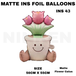 Matte Ins Birthday Foil Balloon Belon Foil Warna Matte INS (Trendy) Balloons