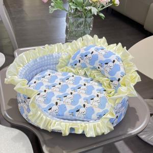 Christmas Gift Halloween Hot Miniso kit Removable and Washable Four Seasons Pet Bed Kawaii My Melody Cartoon Resistant To Dirt Keep Warm Soft Cat Kennel