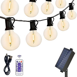 G40 bulbs waterproof outdoor light string with Shatterproof Bulbs Heavy Duty Hanging Lights for Backyard Garden Porch Wedding Party