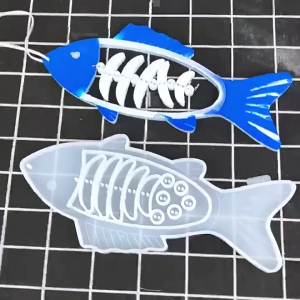Silicone Fishbone Pendant Mold Crafting Tool Epoxy Resin Moulds Suitable for Creation Pendant Making