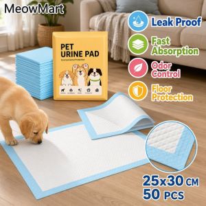 Pet Training Pads Disposable Puppy Pee Pad Super Absorbent Odor Neutralizing Leakproof Quick Dry Indoor Floor Protection 50 Pcs