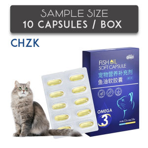 Furiri Cat Dog Deep Sea Fish Oil 60 Capsules 300mg Omega 3 Pets Hair Care Dog Cat Food Minyak Ikan untuk Kucing Anjing