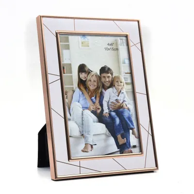 White & Rose Gold Metal Photo Frame | Local Stock | 4R 5R 6R & 8R