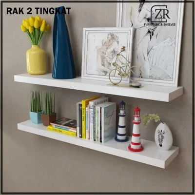 Rak Ambalan Minimalis Ruang Tamu Serbaguna Isi 2 Tingkat Variasi Warna
