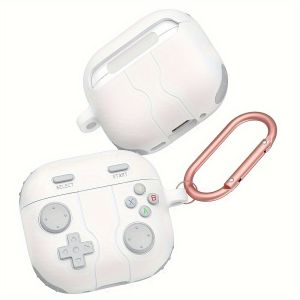 New Silicone Case for 2024 AirPods 4 Retro Game Console Design Protective Cover with Keychain for Apple AirPods Pro 2 AirPods 3 2 1 Earphone Accessories