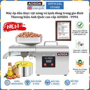 Máy ép dầu ăn thực vật nóng và lạnh dùng trong gia đình thương hiệu Anh Quốc AOSIDA 999A - Công suất 1100W - Năng suất 4-6kg/giờ (BH 1 NĂM)