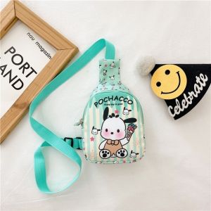 Sanrio Kids Bags Ins Cartoon Kuromi Melody Cinnamoroll Chest Bag Girls Boys Fashion Travel Crossbody Backpack Messenger Bag