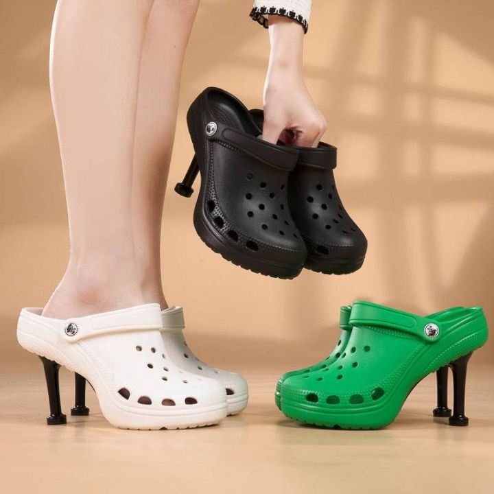 high heel crocs