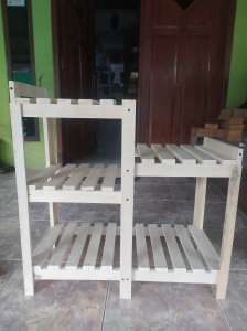 meja / rak dispenser galon air minum rak kayu meja Mejikom serbaguna murah penghemat tempat murah u.35x35x75