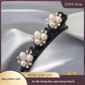 Hàng có sẵn✨ Lấp lánh pha lê đá bện tóc clip đôi bangs bện barrettes kẹp tóc phụ nữ cô gái mũ nón phụ kiện tạo kiểu tóc
