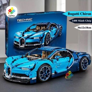 Mô Hình Lắp Ráp Siêu Xe Bugati Chiron 1408+ psc - Bộ Sưu Tập Mô Hình Lắp Ráp Siêu Xe Đua - Tặng Led