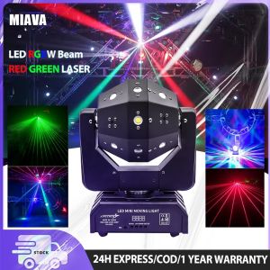 KAIY Led RGBW Football Beam Laser Light Moving Head Light Unlimited Rotate Disco Party Lights Stage Light For Stage Bar KTV Party DJ