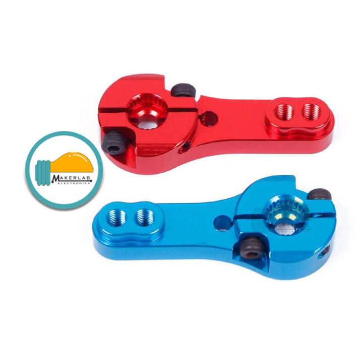MECCANIXITY 25T Aluminum Servo Arm Horn - Double Offset M3 Holes For RC Car Servo Repair (Dark Blue)