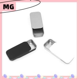 【Magical House】[New Hot Fashion] กล่องดีบุกขนาดเล็กกล่องดีบุกรูปทรงสี่เหลี่ยมผืนผ้ากล่องเก็บยาเม็ดแบบกดทำจากดีบุก