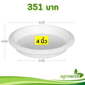 กระถาง กระถางต้นไม้ กระถางทรงสูง เบอร์ 4.7 นิ้ว สีขาว 100 ใบ ชิ้น อัน