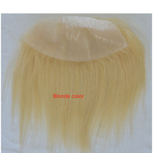 7*16cm Men Toupee with PU Natural Hair Forehead Hair Line Frontal Hairpiece for Men with Human Hair Replacement For Baldness