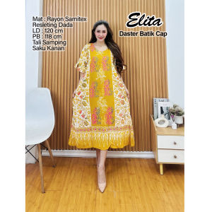 Pakaian Wanita Daster jumbo XXL Batik Cap kain rayon samitex untuk ibu menyusui