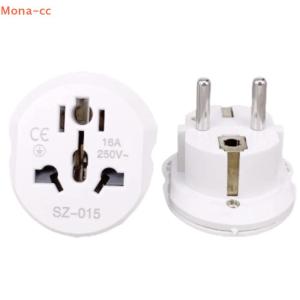 【Special price】🔥CC 16A อะแดปเตอร์สำหรับการเดินทางของสหภาพยุโรปตัวแปลงยุโรปยุโรปปลั๊กปลั๊กไฟ AC เป็นสหภาพยุโรปขนาด250โวลต์