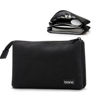 Double Layer Pouch Tech Bag Electronics Accessories Travel Organizer Bag for Cable Charger Power Bank SD Card & More Accessories