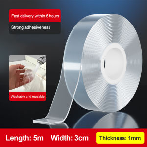 5M Double-Sided Tape Heavy Duty Fixing Items Multi-Function Nano Tape Transparent Waterproof Tape