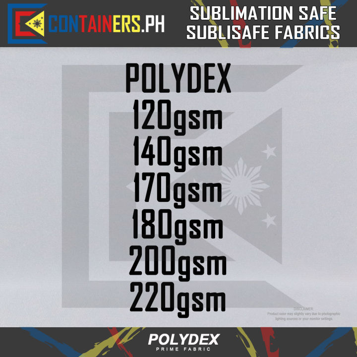 Polydex CONTAINERS.PH (PER YARD) Sublimation Safe SUBLISAFE Polydex Fabric ...
